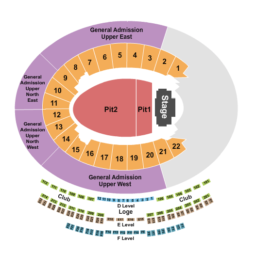 Rose Bowl Stadium Rufus Du Sol Seating Chart